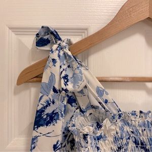 Blue floral summer dress